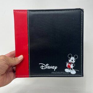 Disney MEMORIES 2014 8.5" x 8.5", 50 Pages [100 photos] Black & Red Mickey Mouse
